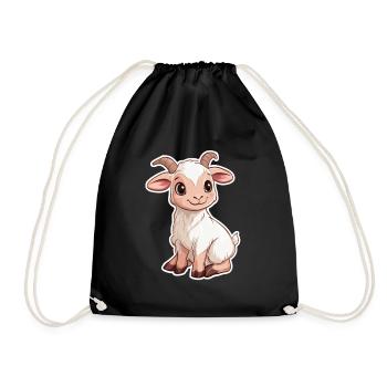 Chèvre - Sac de sport léger - noir - Devant