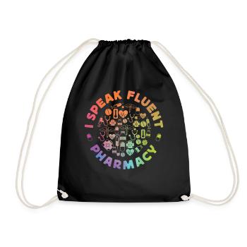 Pharmacy Tech Technician - Drawstring Bag - black - Front
