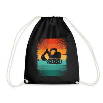 Excavatrice - Sac de sport léger - noir - Devant