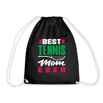 Best Tennis Mom Ever Tennis Players - Drawstring Bag - black - Front