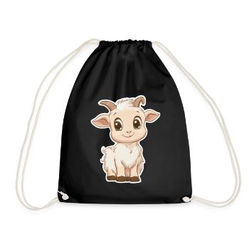 Chèvre - Sac de sport léger - noir - Devant