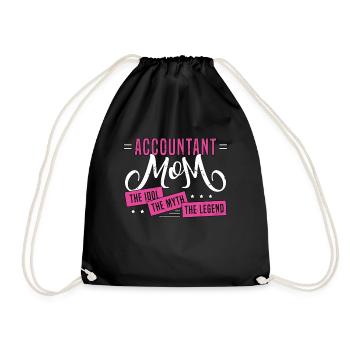 Accountant Mom The Idol The Myth Data Analysis - Drawstring Bag - black - Front
