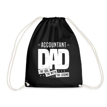 Accountant Dad The Idol The Myth The Legend - Drawstring Bag - black - Front