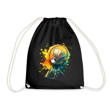 Badminton - Drawstring Bag - black - Front