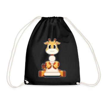 Girafe Pièce D’échecs Fermier Échecs - Sac de sport léger - noir - Devant