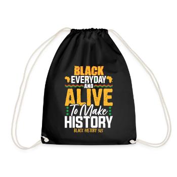 Black History Month Inspirational Design - Drawstring Bag - black - Front