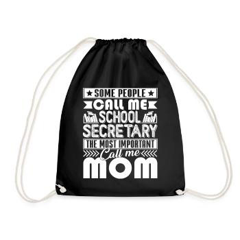 The Most Important call Me School Secretary - Drawstring Bag - black - Front