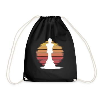 Chess King – Stylish Statement for Chess Love - Drawstring Bag - black - Front