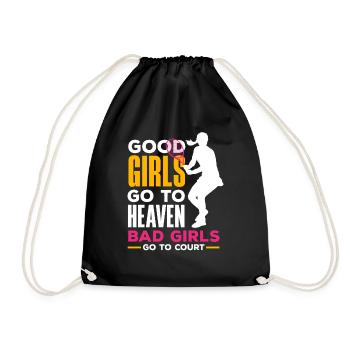 Tennis Players: Good Girls Sky, Bad - Drawstring Bag - black - Front