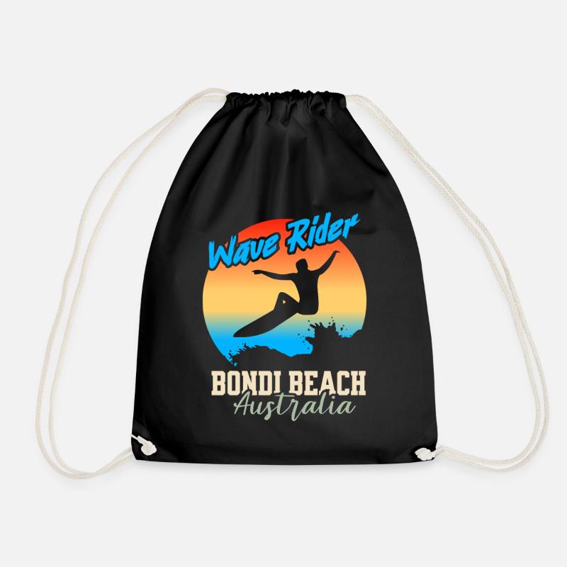 Wave rider australia Bondi Beach Verlau - Turnbeutel - Schwarz