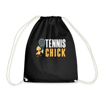 Tennis Chicks For Tennis Players - Drawstring Bag - black - Front