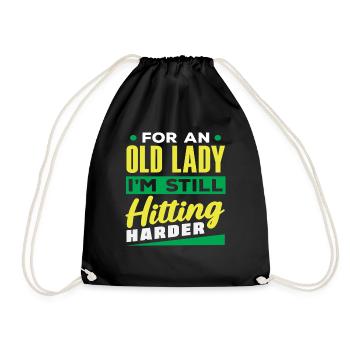 Joueur de tennis vieille dame encore plus dur - Sac de sport léger - noir - Devant