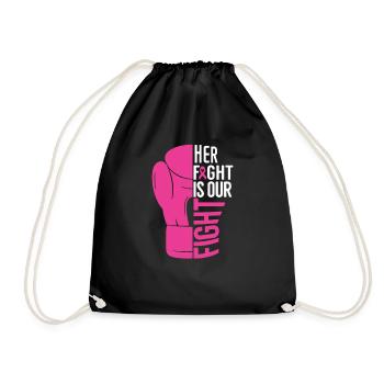 Your fight is our fight - Drawstring Bag - black - Front
