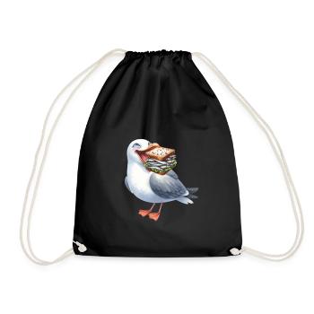 Mer du Nord Mer Baltique Mouette Mouettes Hareng maritime - Sac de sport léger - noir - Devant