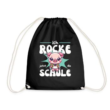 Enfin écolier 2025 douce licorne à la - Sac de sport léger - noir - Devant
