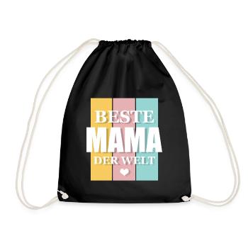 Beste Mama Der Welt - Turnbeutel - Schwarz - Vorne