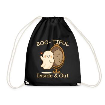Boo-tiful Ghost – Halloween Self Love Design - Turnbeutel - Schwarz - Vorne