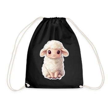 Sheep - Drawstring Bag - black - Front