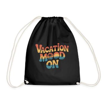 Vacation Mood On Summer Festival Travel Club Vacation - Drawstring Bag - black - Front