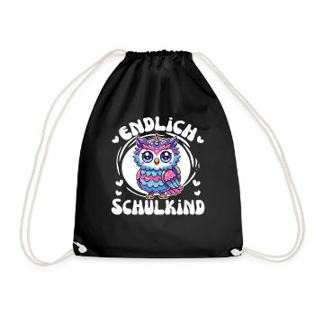 Enfin chouette d’écolier pour l’inscription à l’école - Sac de sport léger - noir - Devant