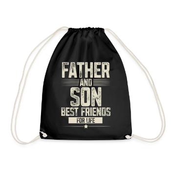 Vater Und Sohn Beste Freunde - Turnbeutel - Schwarz - Vorne