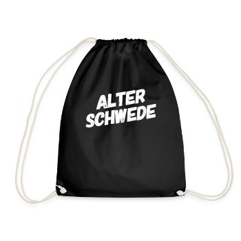 Alter Schwede Fun Design - Turnbeutel - Schwarz - Vorne