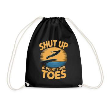Diving diving board - Drawstring Bag - black - Front