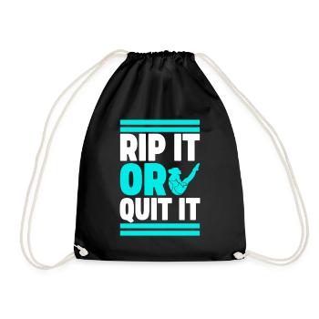 Diving diving board - Drawstring Bag - black - Front