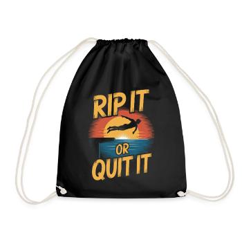 Diving diving board - Drawstring Bag - black - Front