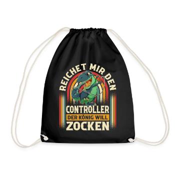 Gaming - Turnbeutel - Schwarz - Vorne