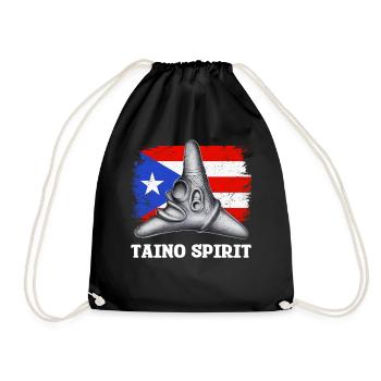 Taino Boricua Cemi Symbol - Drawstring Bag - black - Front