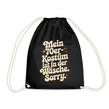 70s Costume Is In The Lingerie 70s Party 70s - Drawstring Bag - black - Front