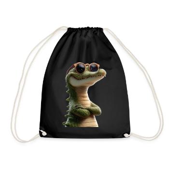 Crocodile Alligator Reptile Crocodile Love Crocodiles - Sac de sport léger - noir - Devant