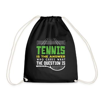 Joueur de tennis Réponse quelle que soit la question - Sac de sport léger - noir - Devant