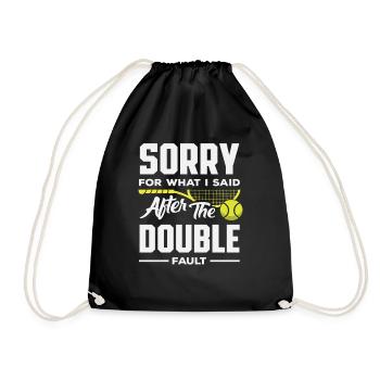 Excuses d’un joueur de tennis après une double faute - Sac de sport léger - noir - Devant