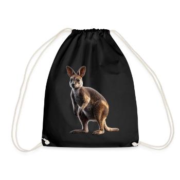 Wallaby Australie Outback Kangourou doux sauvage - Sac de sport léger - noir - Devant