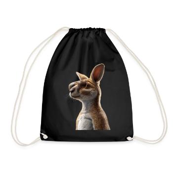 Wallaby Australie Outback Kangourou doux sauvage - Sac de sport léger - noir - Devant