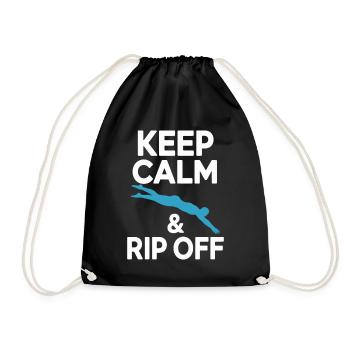 Diving diving board - Drawstring Bag - black - Front
