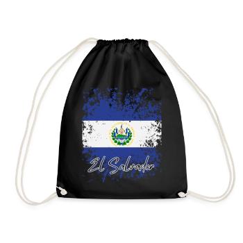 Drapeau grunge salvadorien, j’adore El Salvador - Sac de sport léger - noir - Devant