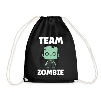 Energetische Zombie-Minimalistische Illustration - Turnbeutel - Schwarz - Vorne