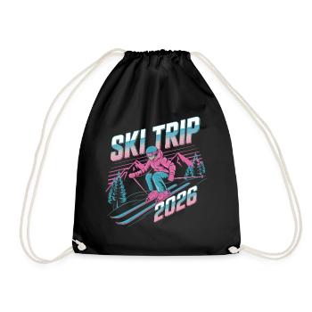 Ski Trip 2026 Illustration - Sac de sport léger - noir - Devant