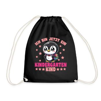 ich bin jetzt ein Kindergartenkind 2025 - Turnbeutel - Schwarz - Vorne