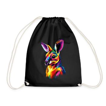 Wallaby Australie Outback Kangourou doux sauvage - Sac de sport léger - noir - Devant