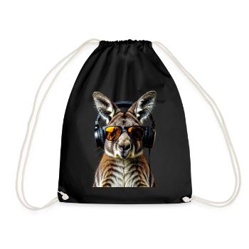 Wallaby Australie Outback Kangourou doux sauvage - Sac de sport léger - noir - Devant