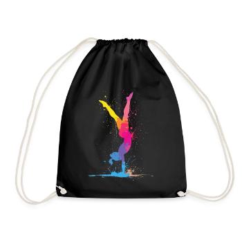 Gymnast Gymnastics Gymnastics Women Girls Children - Drawstring Bag - black - Front