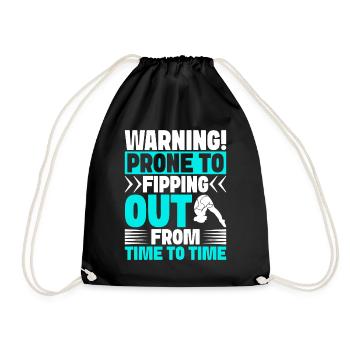 Diving diving board - Drawstring Bag - black - Front