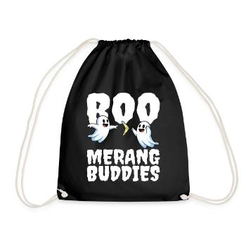 BOO-MERANG BUDDIES - GHOST HALLOWEEN - Drawstring Bag - black - Front