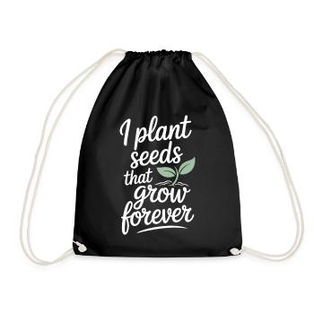 Enseignant : Je plante des graines qui poussent éternellement - Sac de sport léger - noir - Devant