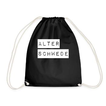 Alter Schwede Lustiger Ausdruck Spruch - Turnbeutel - Schwarz - Vorne