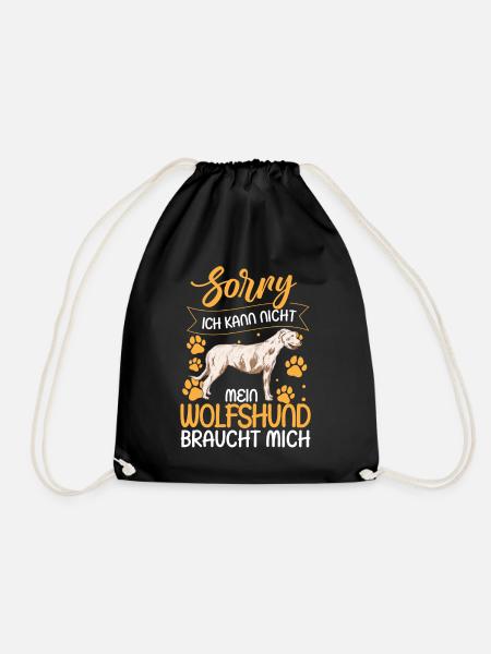 Irischer Wolfshund ich kann nicht - Turnbeutel - Schwarz